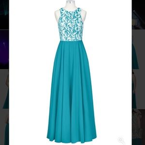 Jade Blue Prom Dress